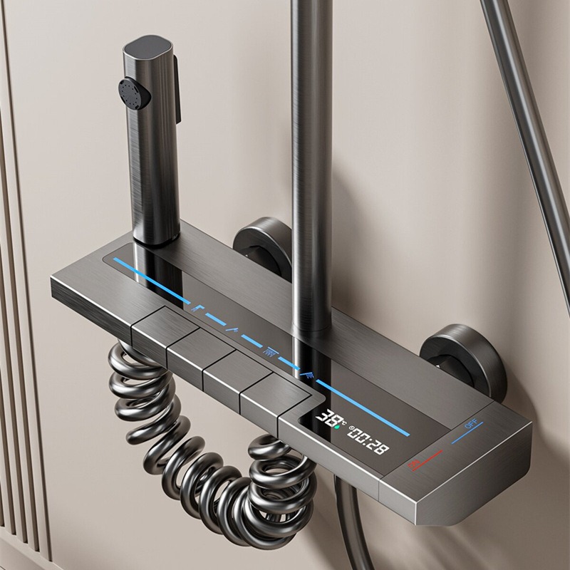 Home Bathroom Faucets - Juego de Ducha con Pantalla LED