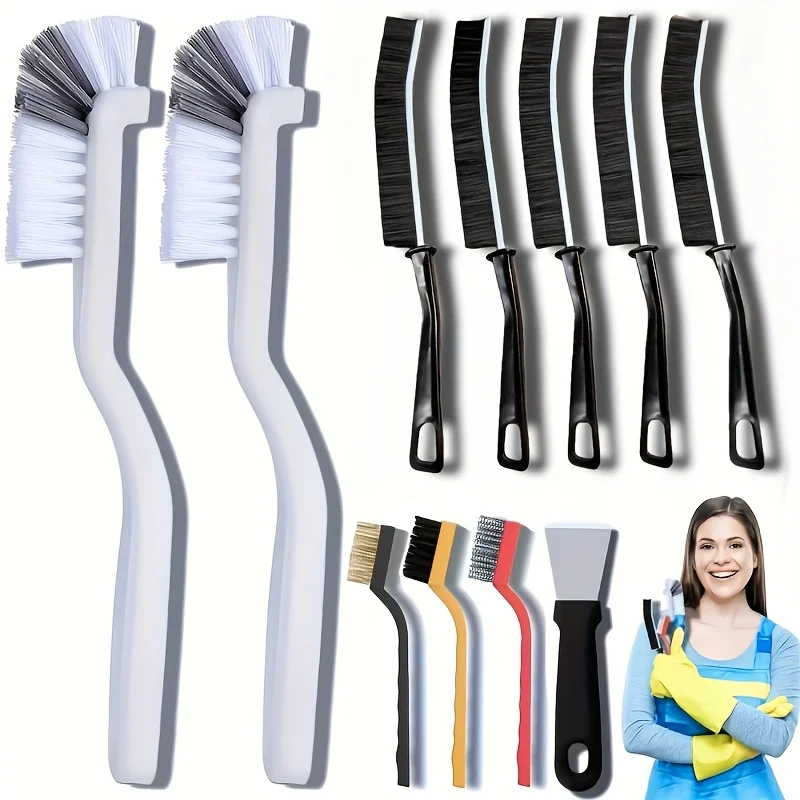 Home Bathroom Cleaning Kit - Juego de cepillos de limpieza multiusos
