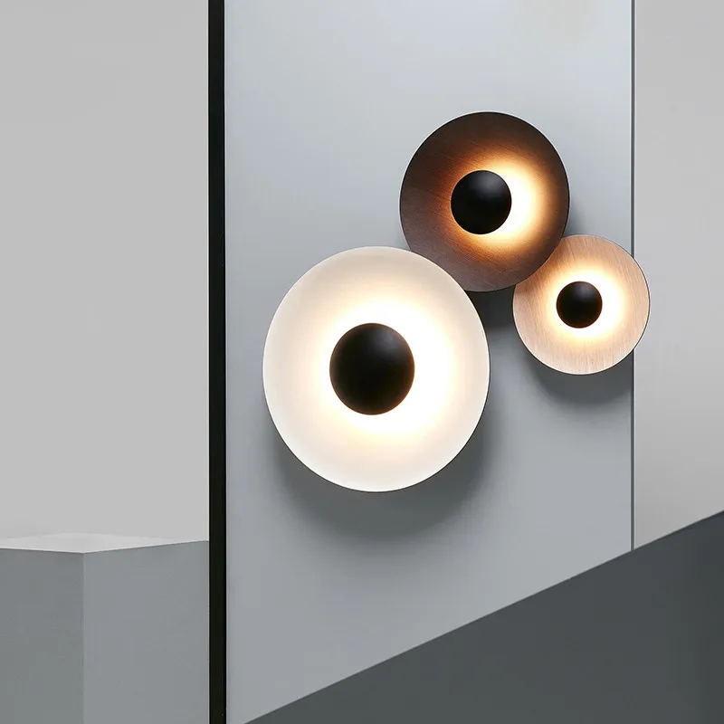 Home Bathroom Lighting Design - Lámpara Led de pared nórdica redonda,