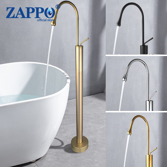 Home Bathroom Faucets - ZAPPO Grifo de bañera independiente con