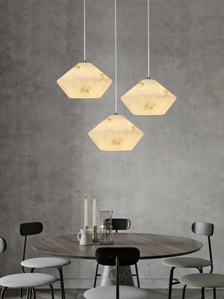 Home Bathroom Lighting Design - Lámpara colgante moderna de piedra natural,