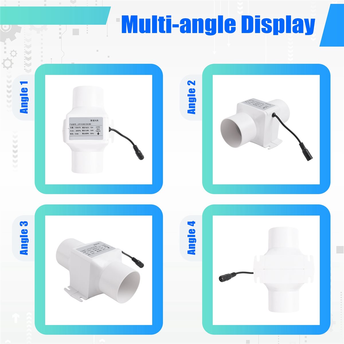 Home Bathroom Extractor Fan - Ventilador Extractor DT81 de 60 mm,