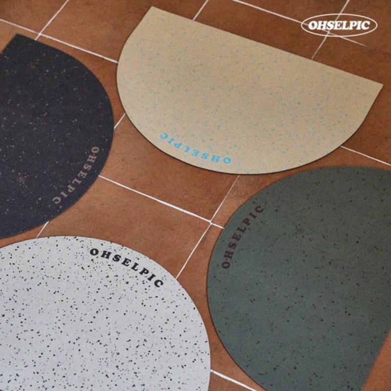 Zara Home Bathroom Mat - Alfombra de baño semicircular de estilo