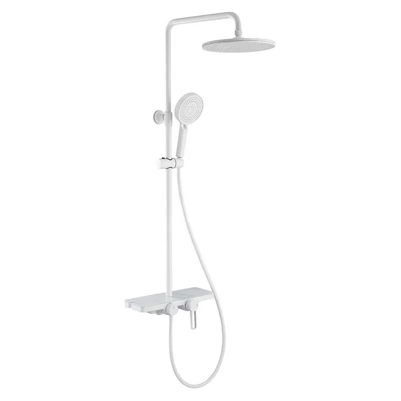 Shower Head Rain - Juego de ducha termostático cuadrado gris