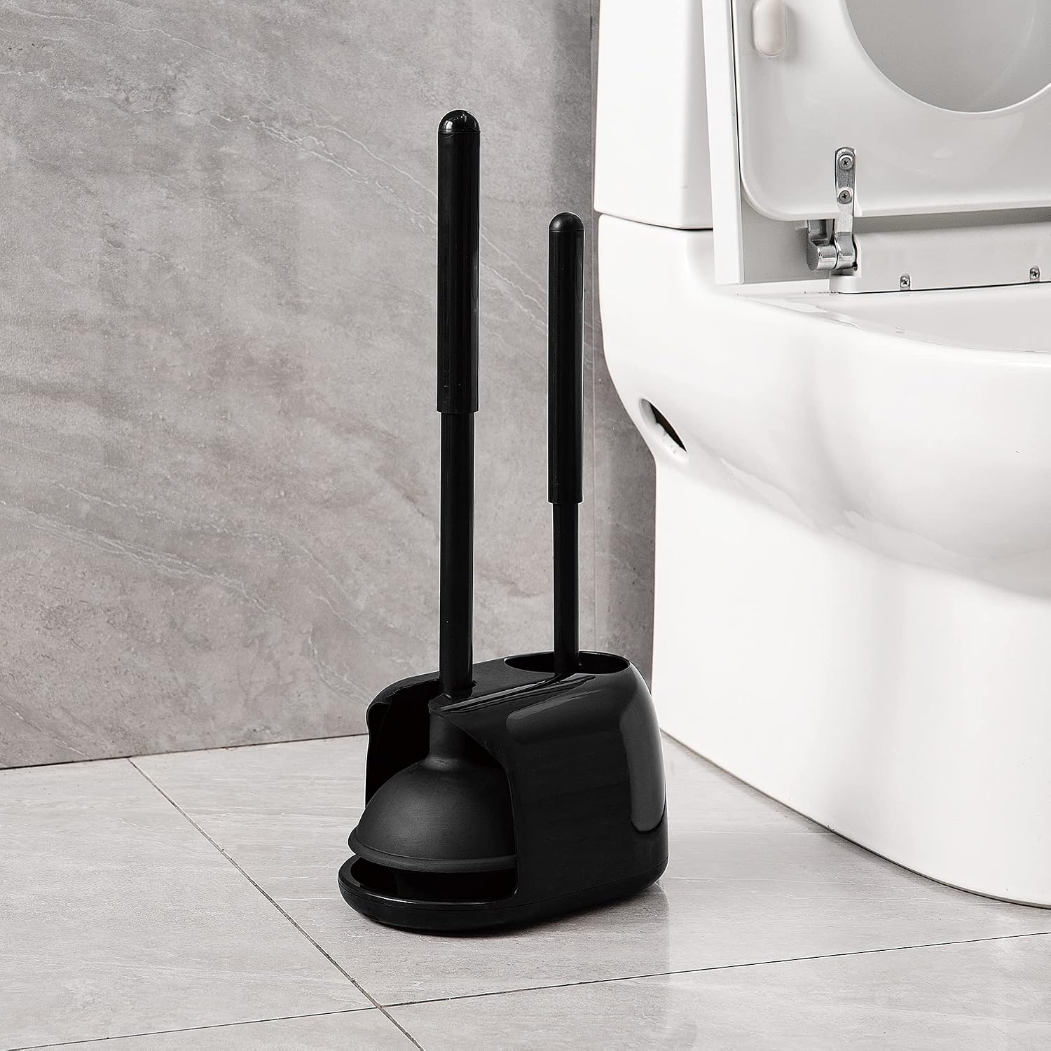 Home Bathroom Cleaning Kit - Juego de escobilla y desatascador de