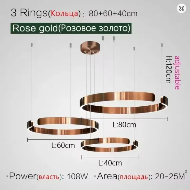 Lámpara Colgante LED Circular  - Home Bathroom Lighting Design reseña y precio