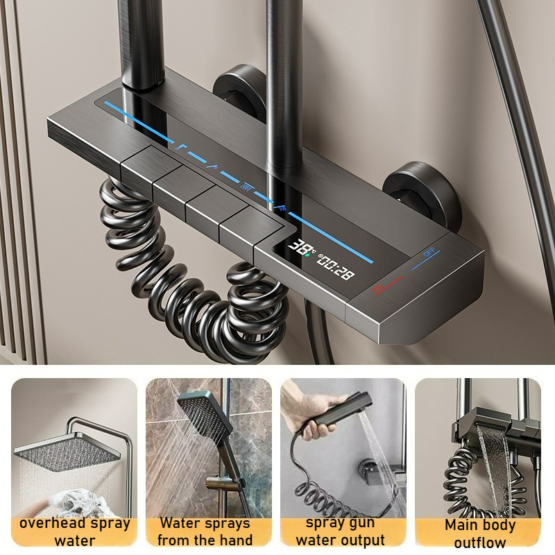 Juego de Ducha con Pantalla LE - Home Bathroom Faucets reseña y precio