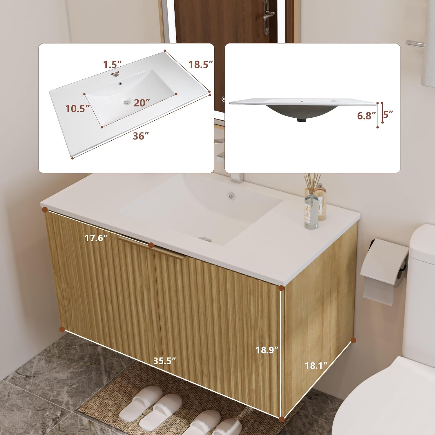 Mueble de Baño Flotante Modern - Home In Bathroom reseña y precio