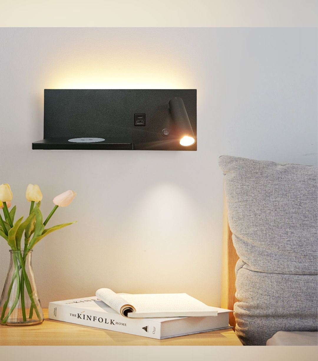 Lámpara de pared de lectura pa - Home Bathroom Lighting Design reseña y precio