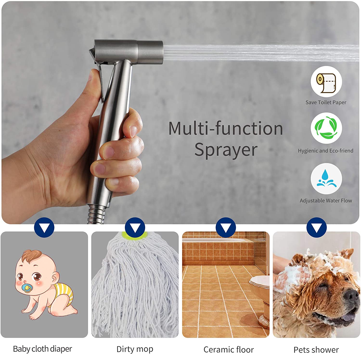 Juego de rociador de bidé de m - Home Bathroom Cleaning Kit reseña y precio