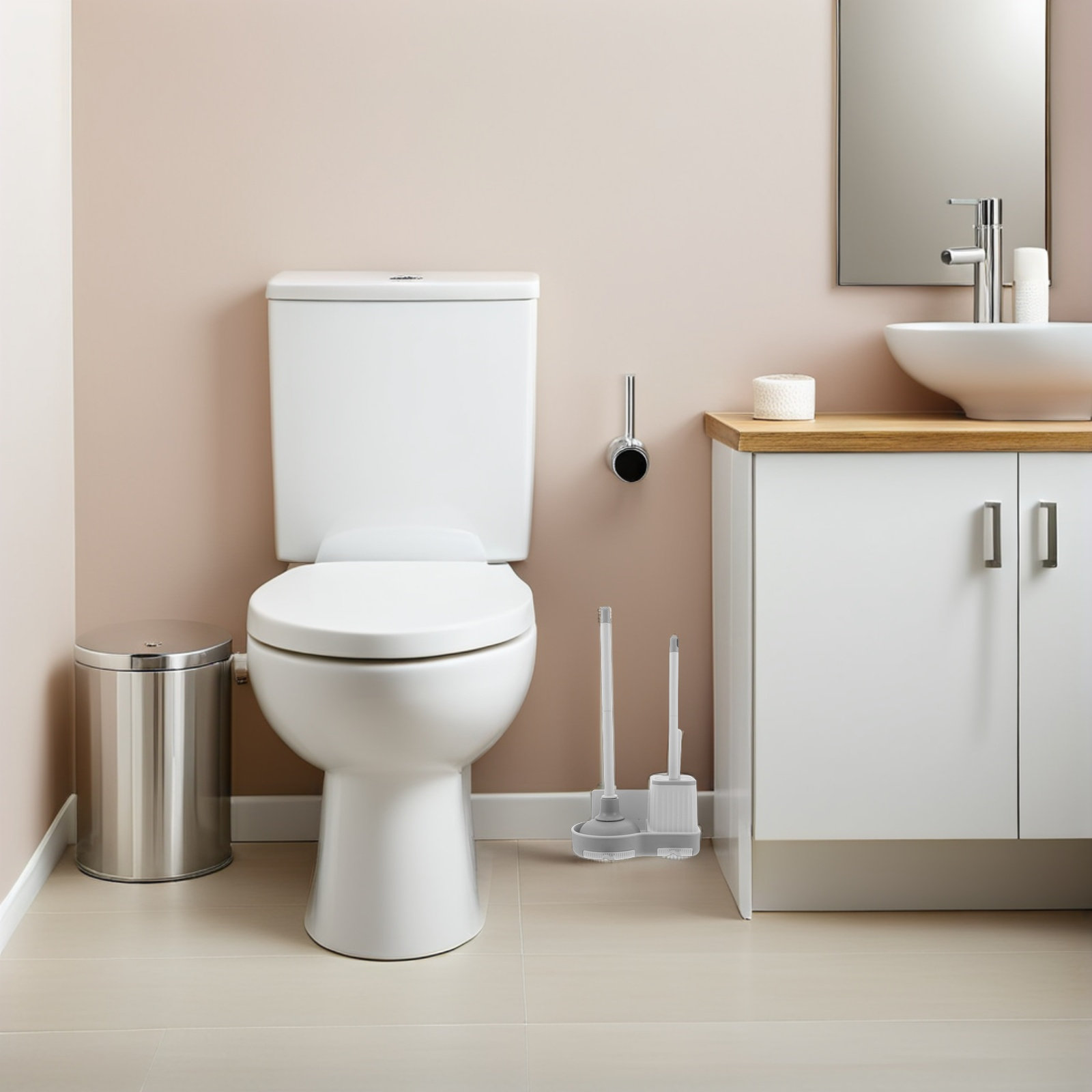 1 Juego de Cepillo de Inodoro  - Home Bathroom Cleaning Kit reseña y precio