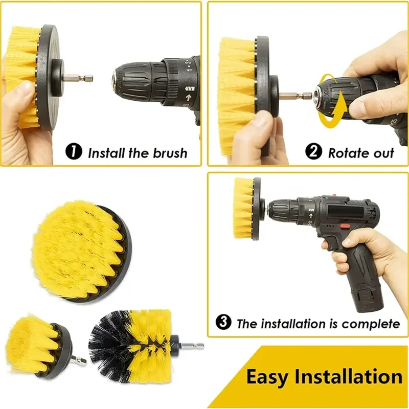 Juego de 3 cepillos de limpiez - Home Bathroom Cleaning Kit reseña y precio