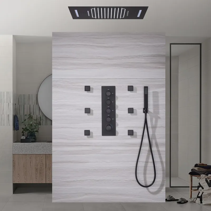 Grifos Termostáticos Negros co - Shower Head Rain reseña y precio