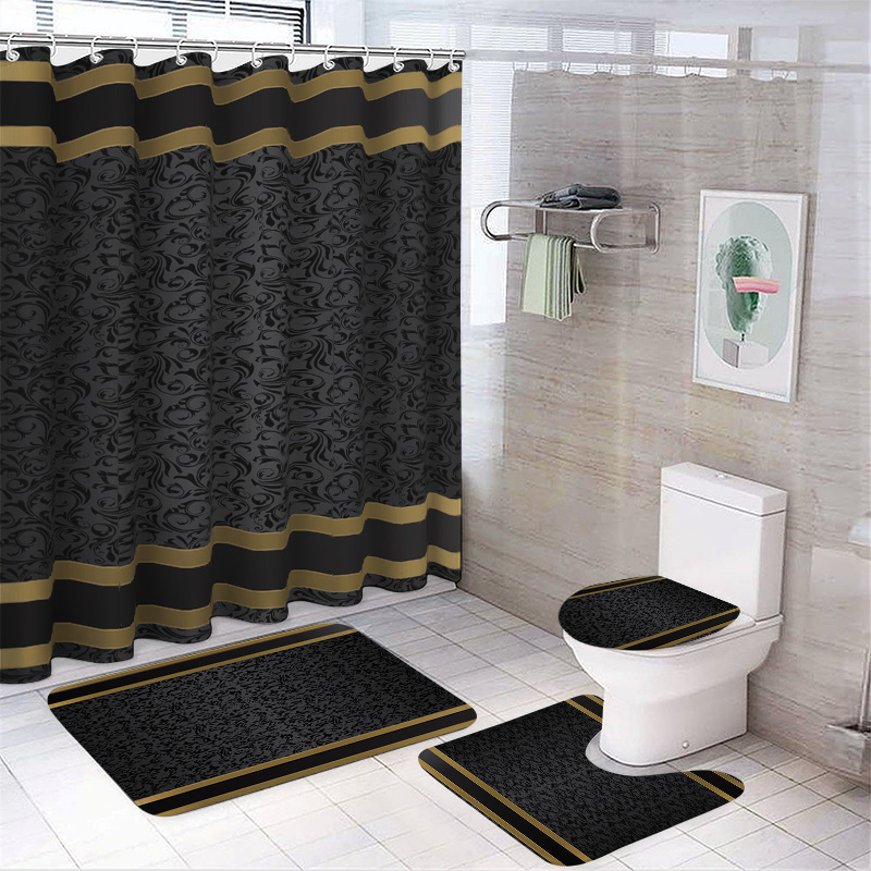 Juego de baño de lujo negro y  - Zara Home Bathroom Mat reseña y precio