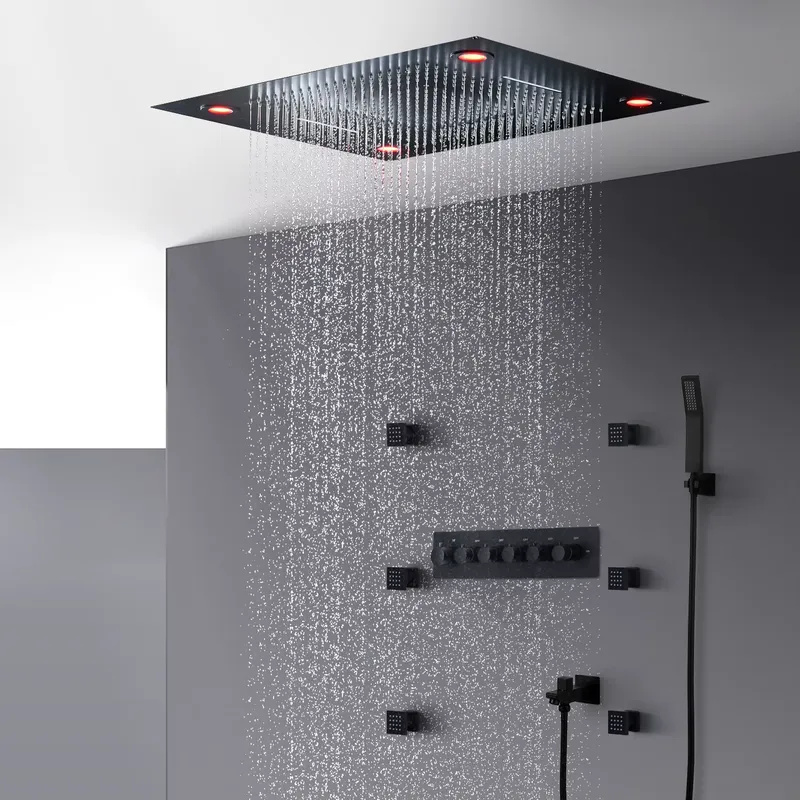 Conjunto de ducha negro con me - Shower Head Rain reseña y precio