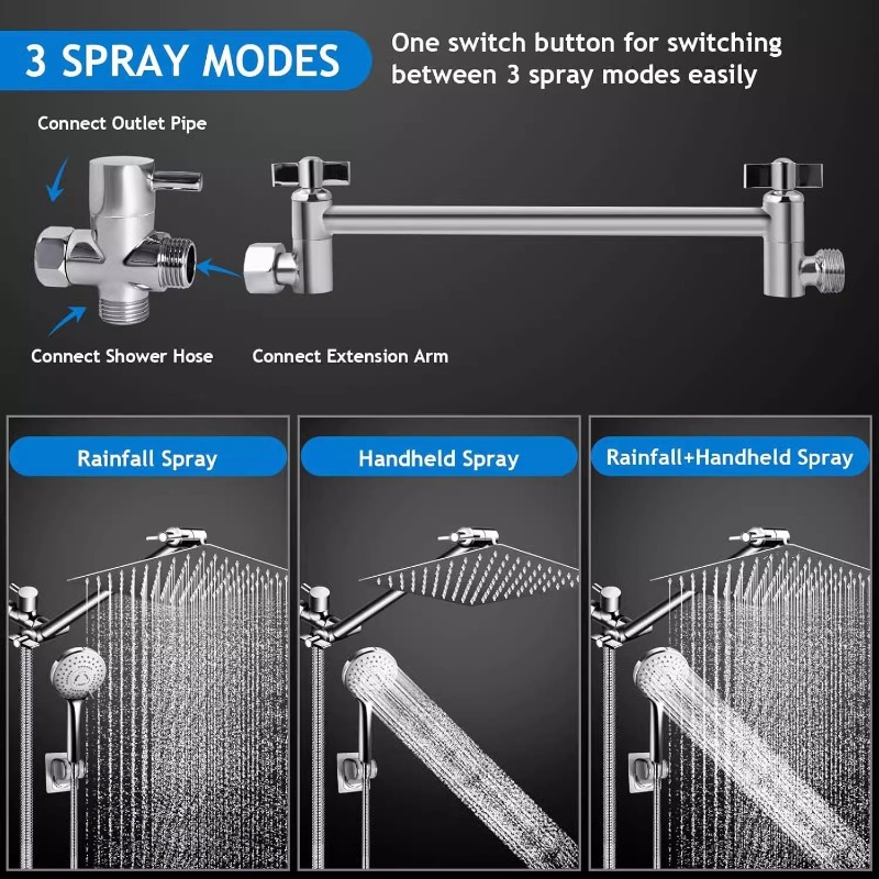 Combo de Cabezal de Ducha de L - Shower Head Rain reseña y precio